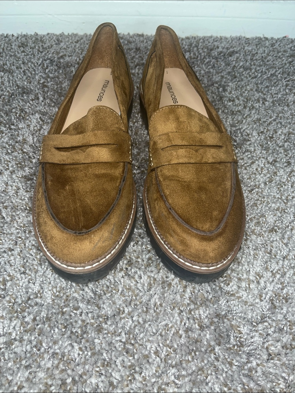 Maurices Tan Suede Penny Loafers